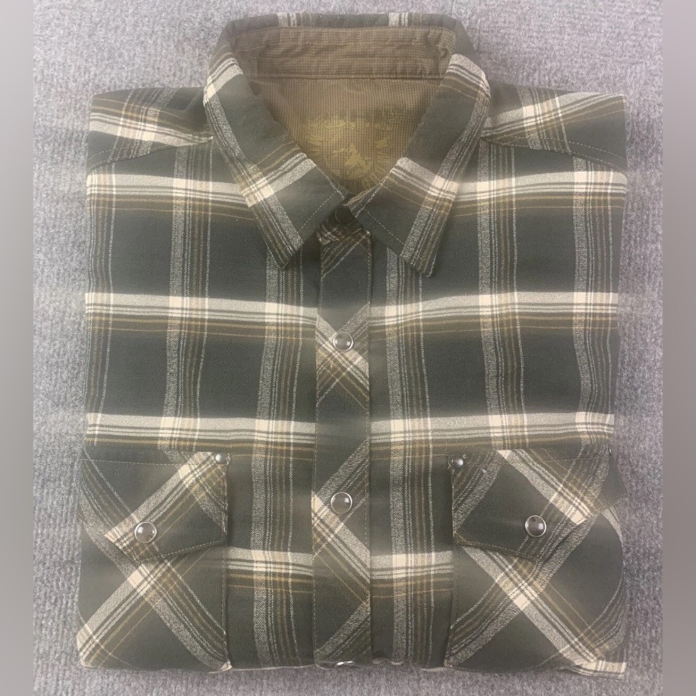 Kuhl Mens Long Sleeve Pearl Snap Plaid Button Up Shirt Size M Multicolor